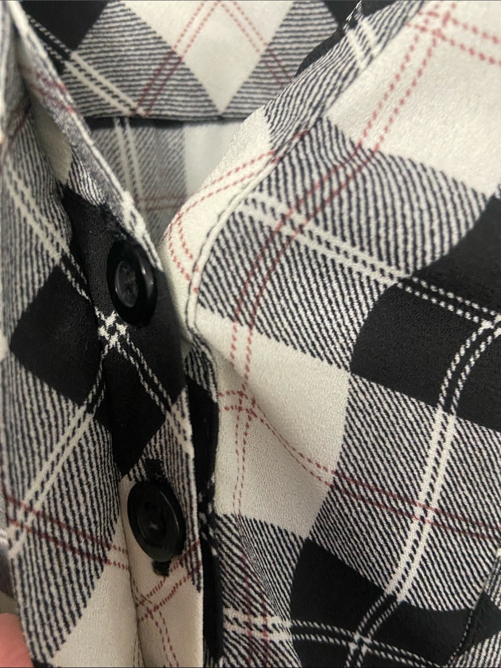 torrid Harper Black & Cream Plaid Button-Up Shirt - Picture 7 of 8